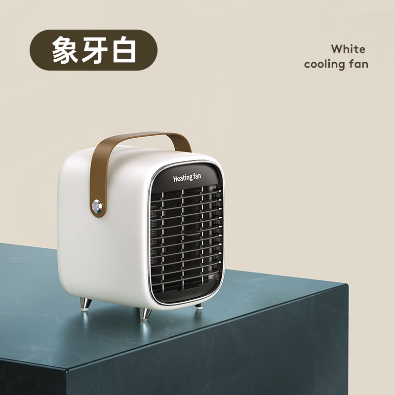 2023 Cross-Border New Arrival Mini Fan Heater Office Desk Surface Panel Small Electric Heater Household Plug-in Heater