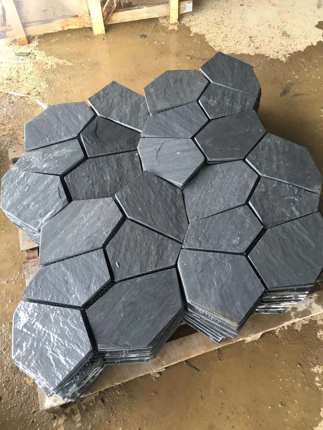 板岩砖锈色冰裂纹蘑菇石不规则碎拼文化石外墙砖文化砖别墅外墙