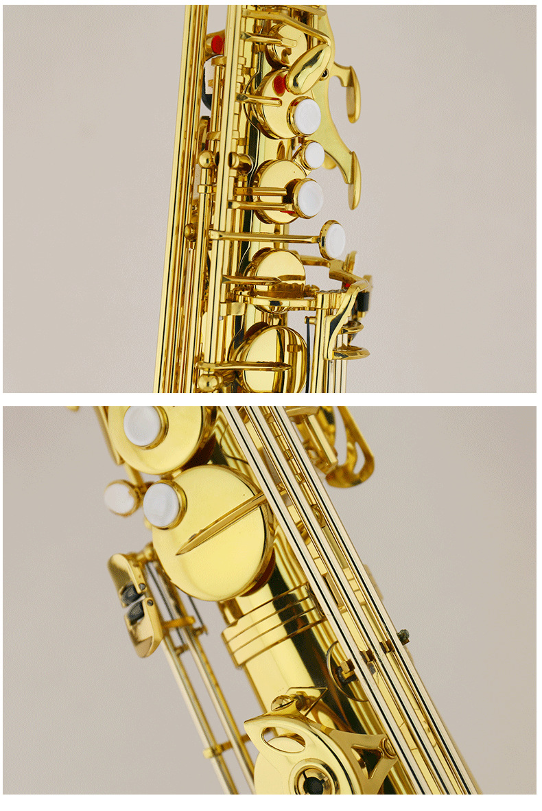 津宝jbas-205降e调直管中音萨克斯管乐器专业演奏漆金黄铜萨克斯