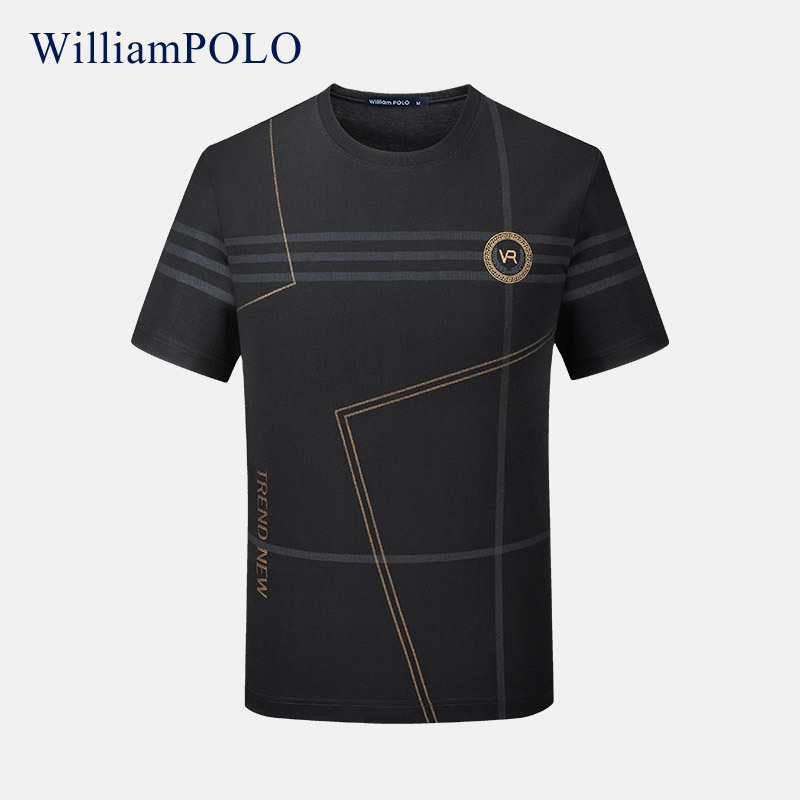 williampolo保罗男士新款潮流短袖男t恤夏季polo衫休闲简约t恤衫