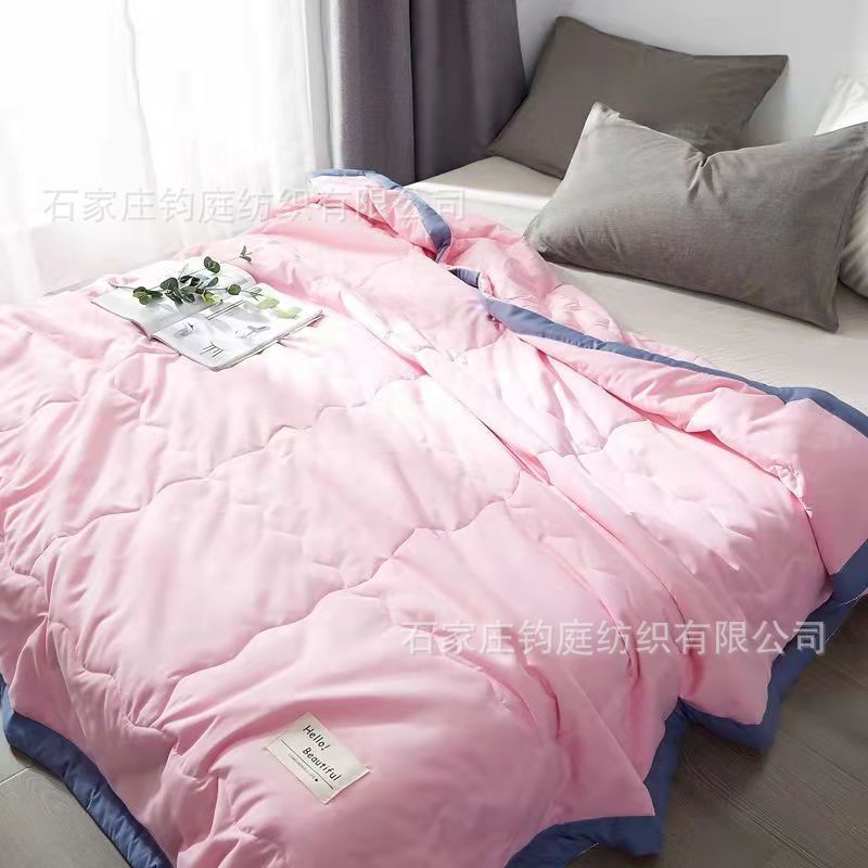 Washed Cotton. Factory Sales Airable Cover Summer Blanket Spring and Autumn Thin Duvet Duvet Insert Single Double Children Student Quilt