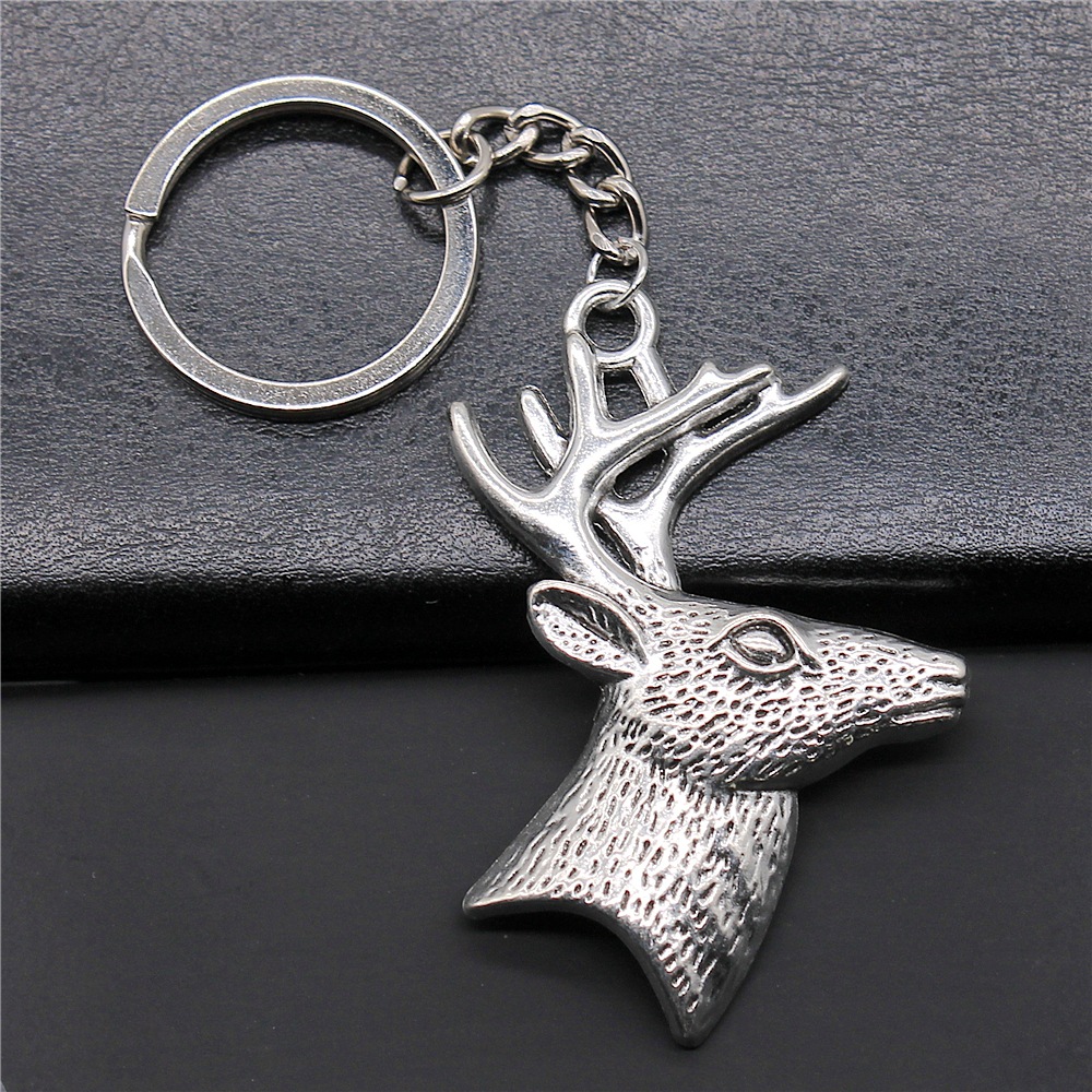 鹿头吊坠钥匙扣挂件旅游纪念品礼品赠品外贸饰品批发