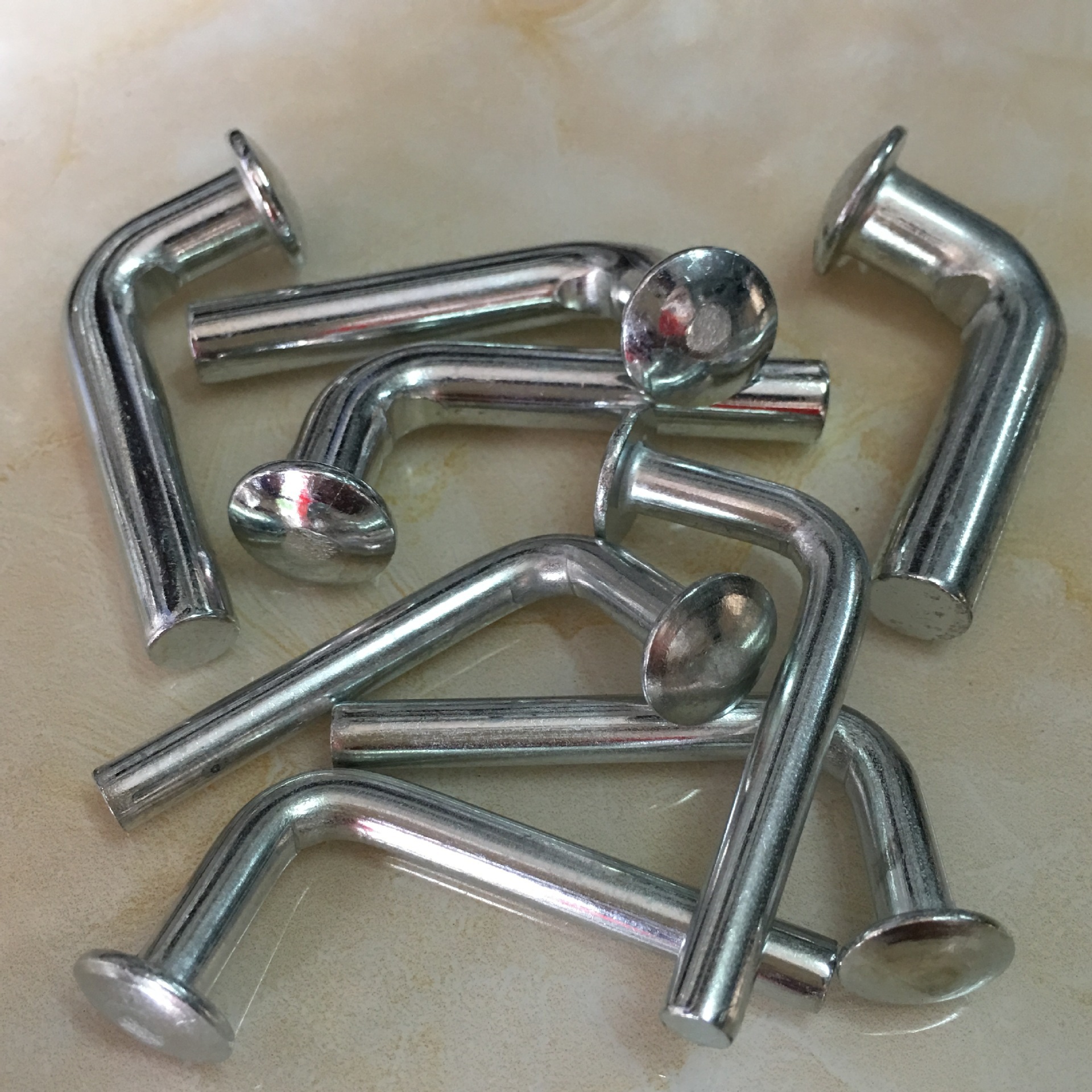 货架配件大扁头折弯90度镀锌l型安全插销子 保险特殊加长销