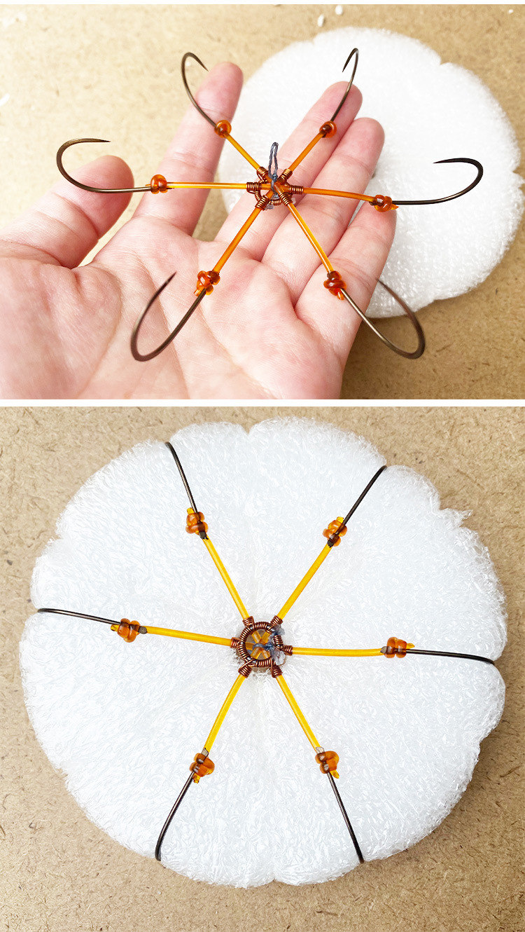 越南六爪锚钩手工绑制无铅9cm/10.5cm锚鱼钩鲢鱅鱼钩锚中上层鱼钩