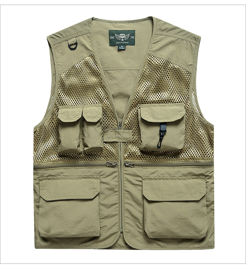 深圳专业摄影马甲diy多兜多口袋钓鱼坎肩背心工装网眼记者马夹