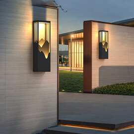 03kn新中式户外大门壁灯太阳能门头灯别墅庭院外墙阳台灯防水室外
