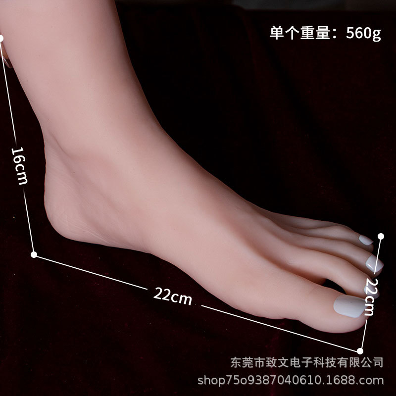 Jade Feet Famous Machine Simulation Foot Model Foot Care Airplane Bottle Men's Foot Fetish Silicone Reverse Mold for Adult Sex