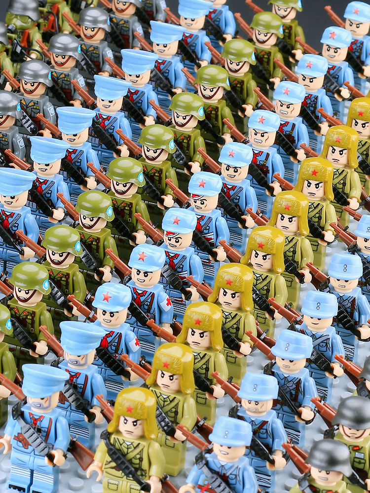 红军积木南昌起义长津湖水门桥生化士兵打仗军事男 14岁人仔-阿里巴巴