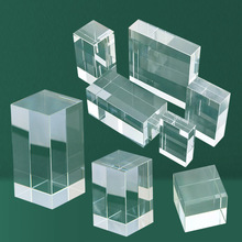 K9透明人造玻璃底座水晶长方块长方体摄配件道具logo刻字摆件摆台