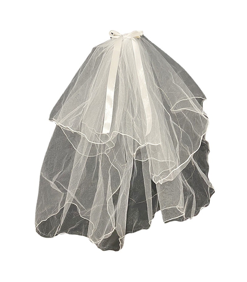 Internet Celebrity Light-Emitting Veil Double-Layer Super Fairy Popular Children Veil Trip Shoot Fairy Pearl with Light Headwear Props