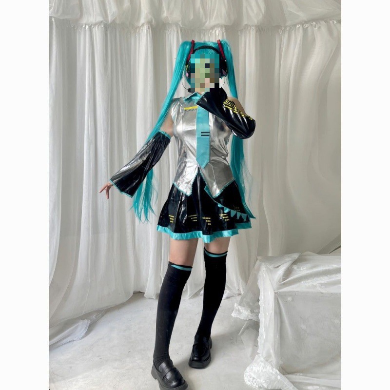 初音未来 miku公式服漆皮cosplay服日本少女动漫服装jk女套装