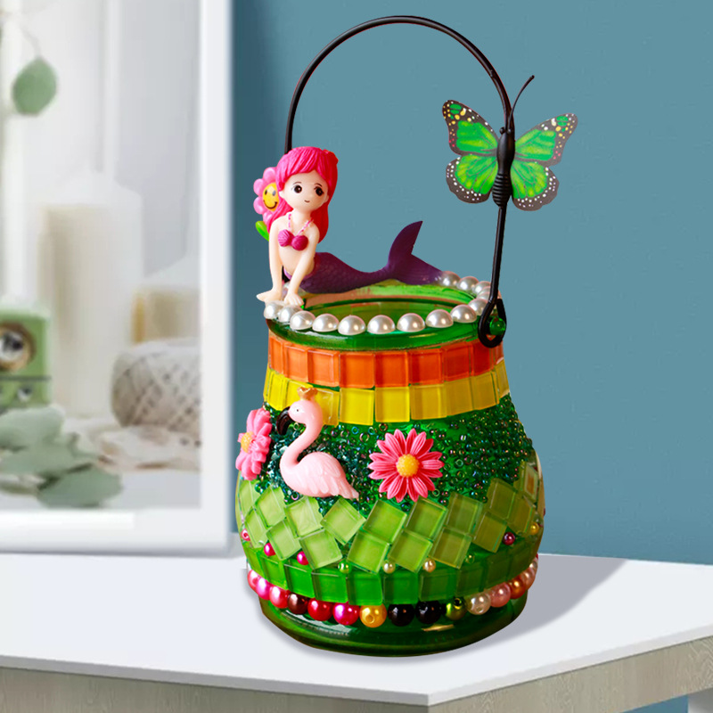 儿童手工彩瓶 小学生diy制作材料包女孩马赛克创意水晶粘贴装饰玩