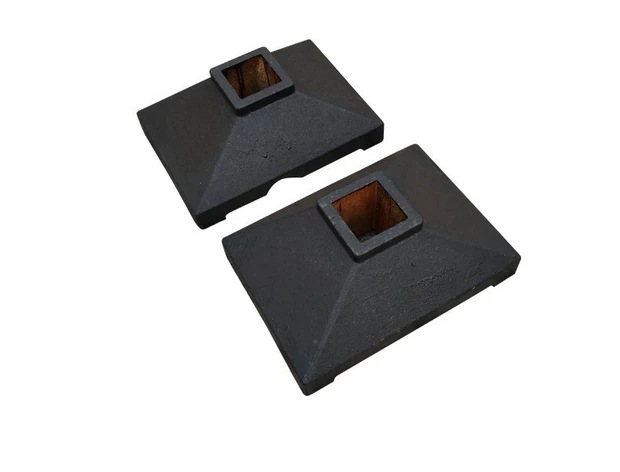 莲花护栏底座 交通护栏铸铁底座 市政道路公路铸铁护栏底座