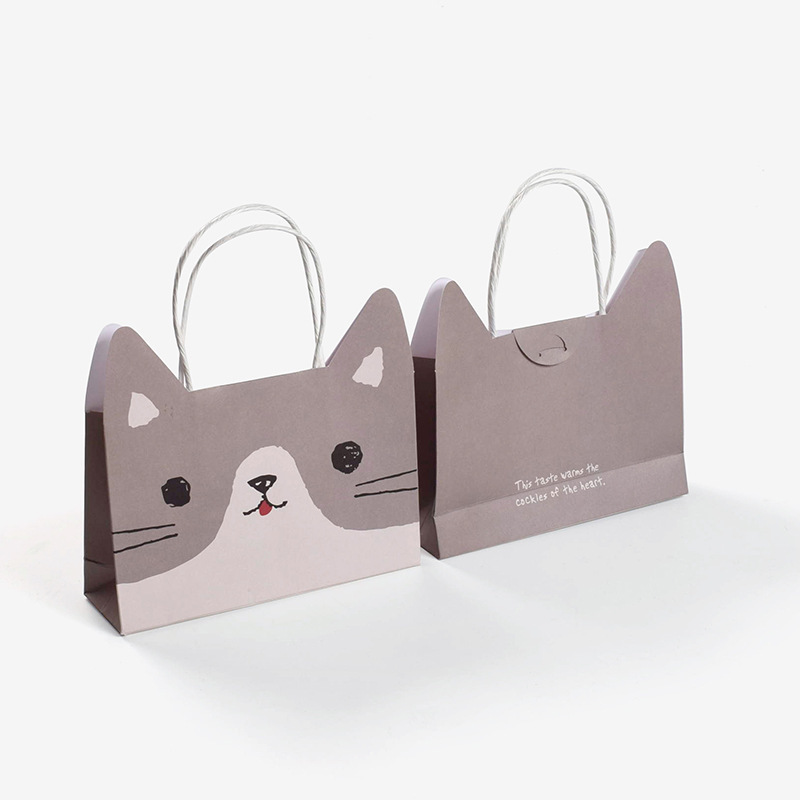 Ins Style in Stock Wholesale New Cartoon Animal Shaped Handbag Candy Food Paper Bag Gift Bag Empty Bag