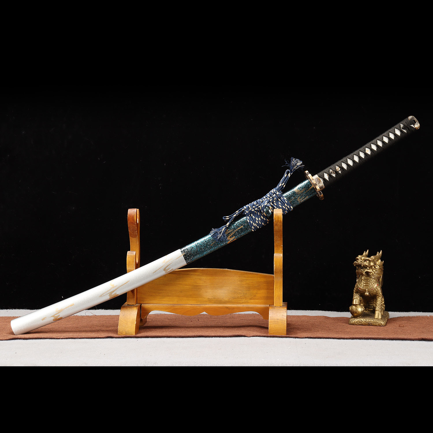 龙泉市刀剑手工一体锻打日式长剑花纹钢宝剑冷兵器工艺品未开刃