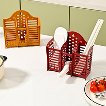 筷子笼家用多功沥水置物架筷筒厨房餐具勺子收纳盒可壁挂式免打孔