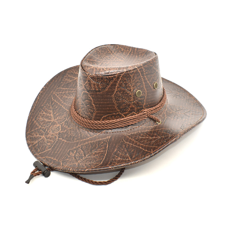 西部牛仔骑士帽蒙古草原帽男女士防晒遮阳帽夏季帽子户外登山帽子