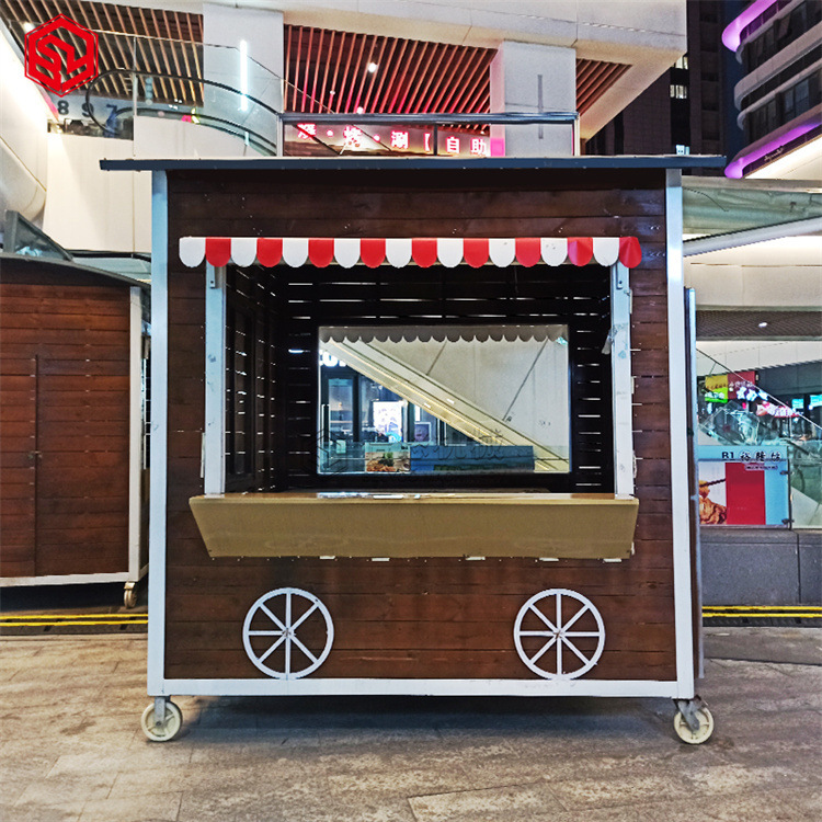 冷饮机摆地摊小吃摊串串香的推车汉堡车卤菜推车商业街移动售卖亭