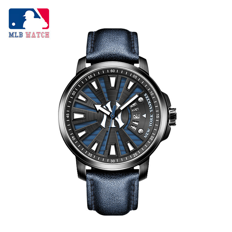 mlb美职棒潮牌手表男士学生时尚简约皮带石英表男mlb-tp007