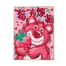 数字油画diy填充填色手工绘简单丙烯儿童涂鸦油彩画卡通动漫