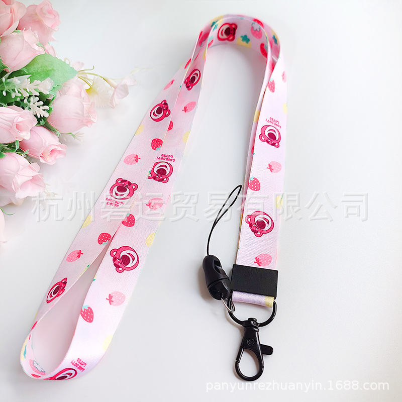 Factory Wholesale 2cm Children's Cartoon Lanyard Work Permit Strap Student Long Shoelace Card Holder Badge Rope Mobile Phone Lanyard