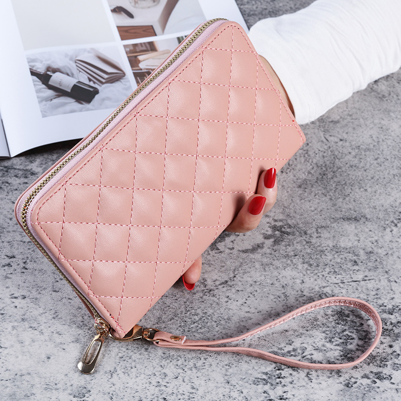 Wallet Women's Long Touch Screen New Products in Stock Wholesale Simple Wrist Strap Clutch Single Large Capacity Zipper Mobile Phone Bag