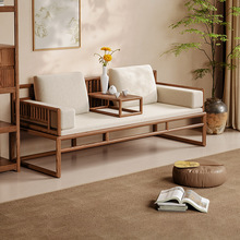 新中式全实木罗汉床茶桌椅组沙发床两用贵妃榻客厅家用简约禅意