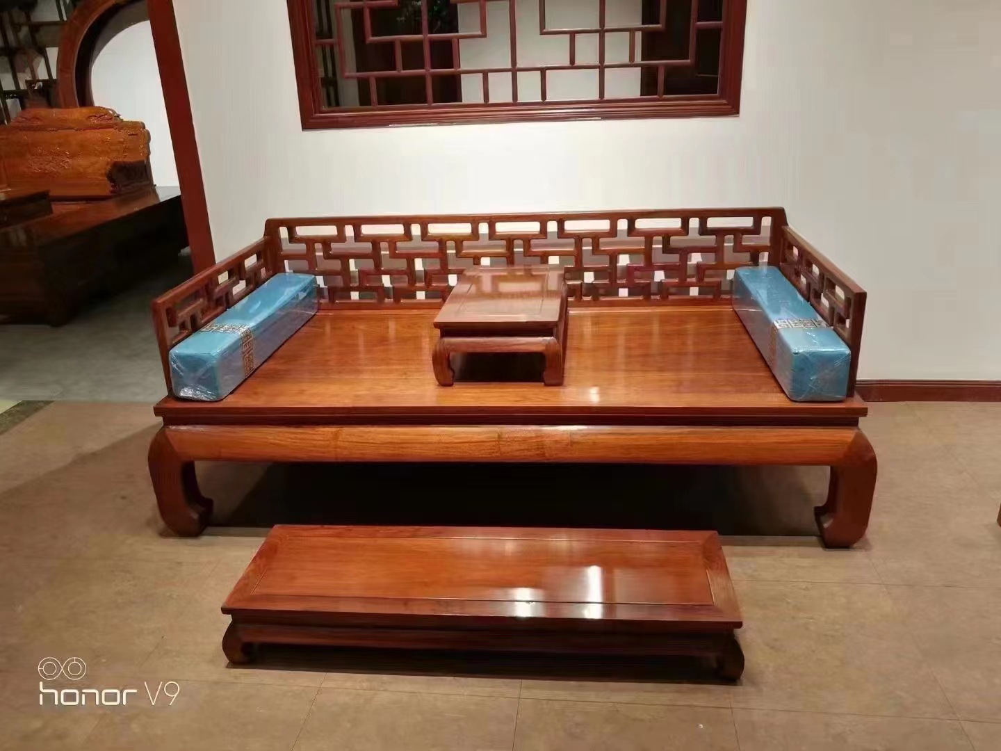 明式红木家具曲尺罗汉床刺猬紫檀罗汉榻非洲花梨中式实木禅意床榻