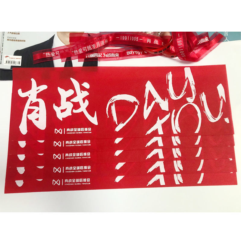 肖战应援手幅红色手幅全球粉丝后援会无纺布手幅横幅一件代发