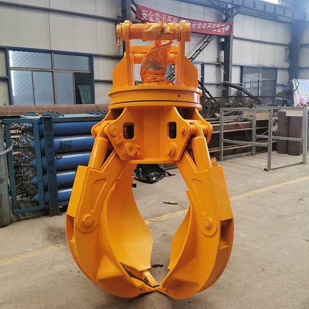 厂家供应挖掘机梅花抓斗电动液压遥控多瓣式梅花抓斗多功能抓钢机