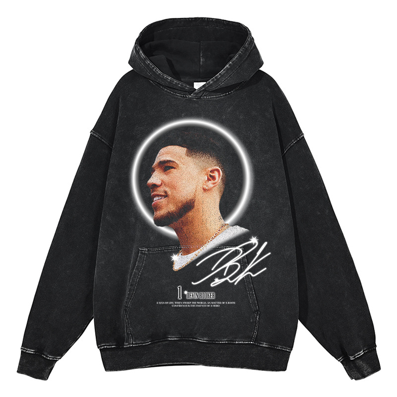 bc 德文布克booker美式复古街头印花连帽卫衣秋冬套头帽衫潮