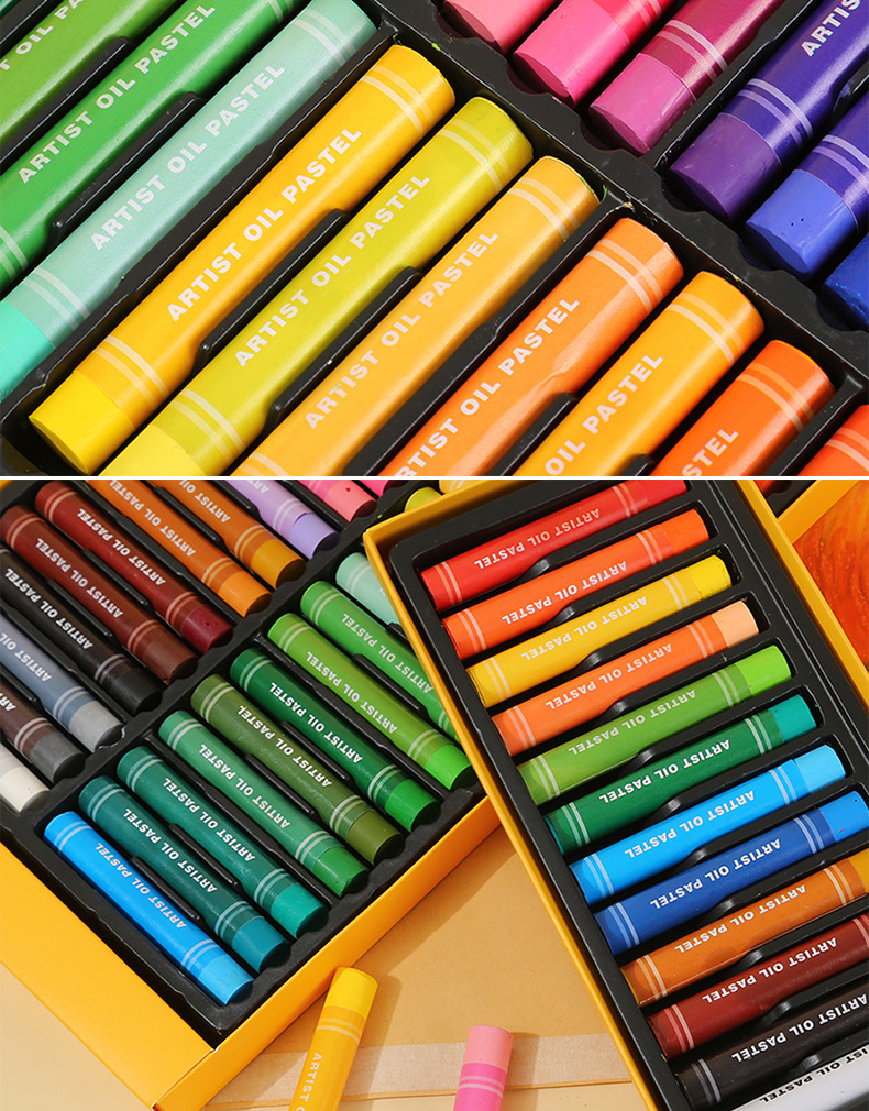 重彩油画棒12/36色美术机构培训抹彩棒儿童涂鸦炫彩棒彩蜡笔批发