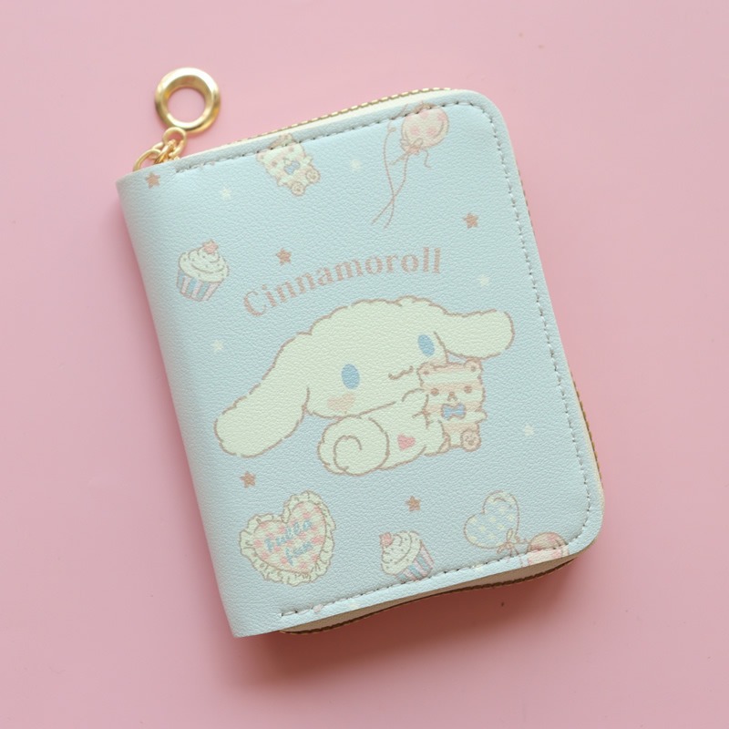 新款卡通动漫可爱短款拉链钱包女学生钱夹卡包小巧清新零钱包跨境