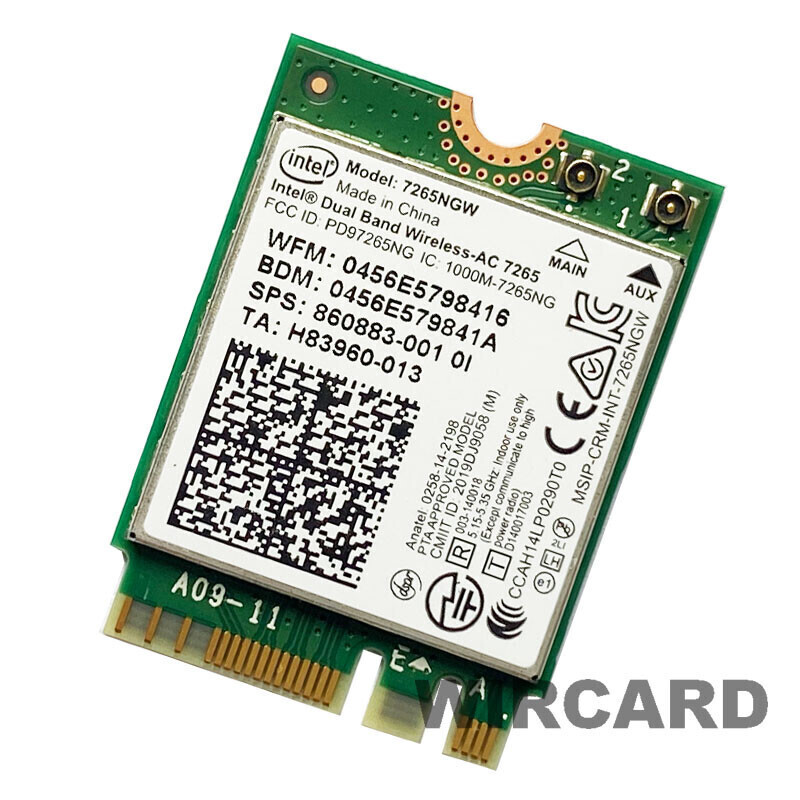 全新适用英特尔7265ngw双频笔记本电脑无线网卡m.2蓝牙5.0-阿里巴巴