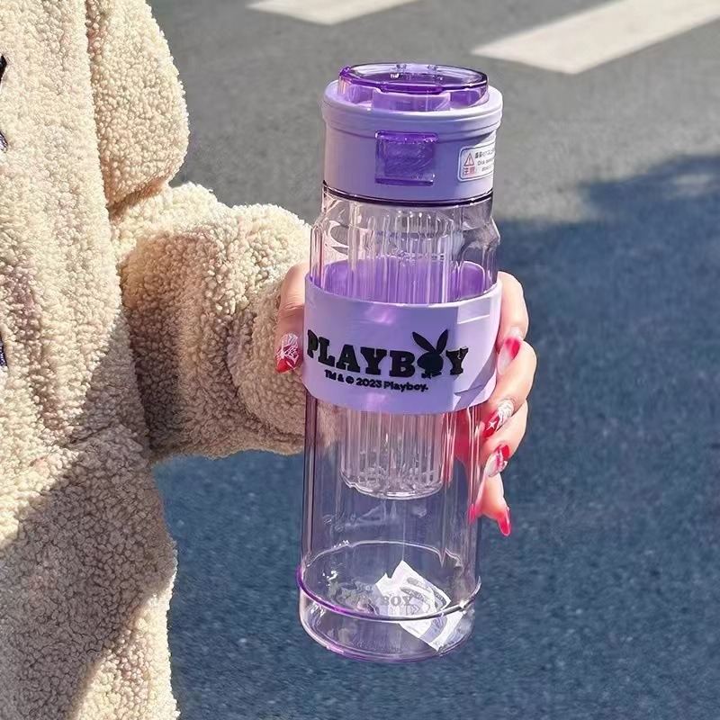 New Baroque Simple Tritan Plastic Cup Female Sports Bottle the Bottle of Jug Large Capacity Solid Color Sports Portable Cup