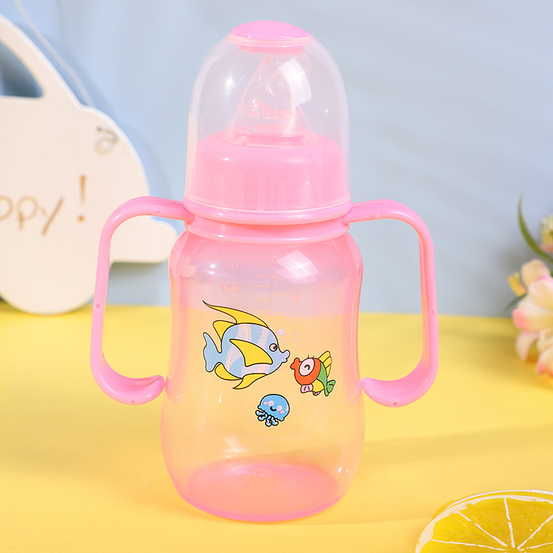 [honey baby] baby feeding bottle baby feeding bottle with handle easy to clean pp material in stock wholesale