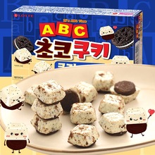韩国进口乐天ABC巧克力饼干字母曲奇饼干茶点休闲零食明星同款