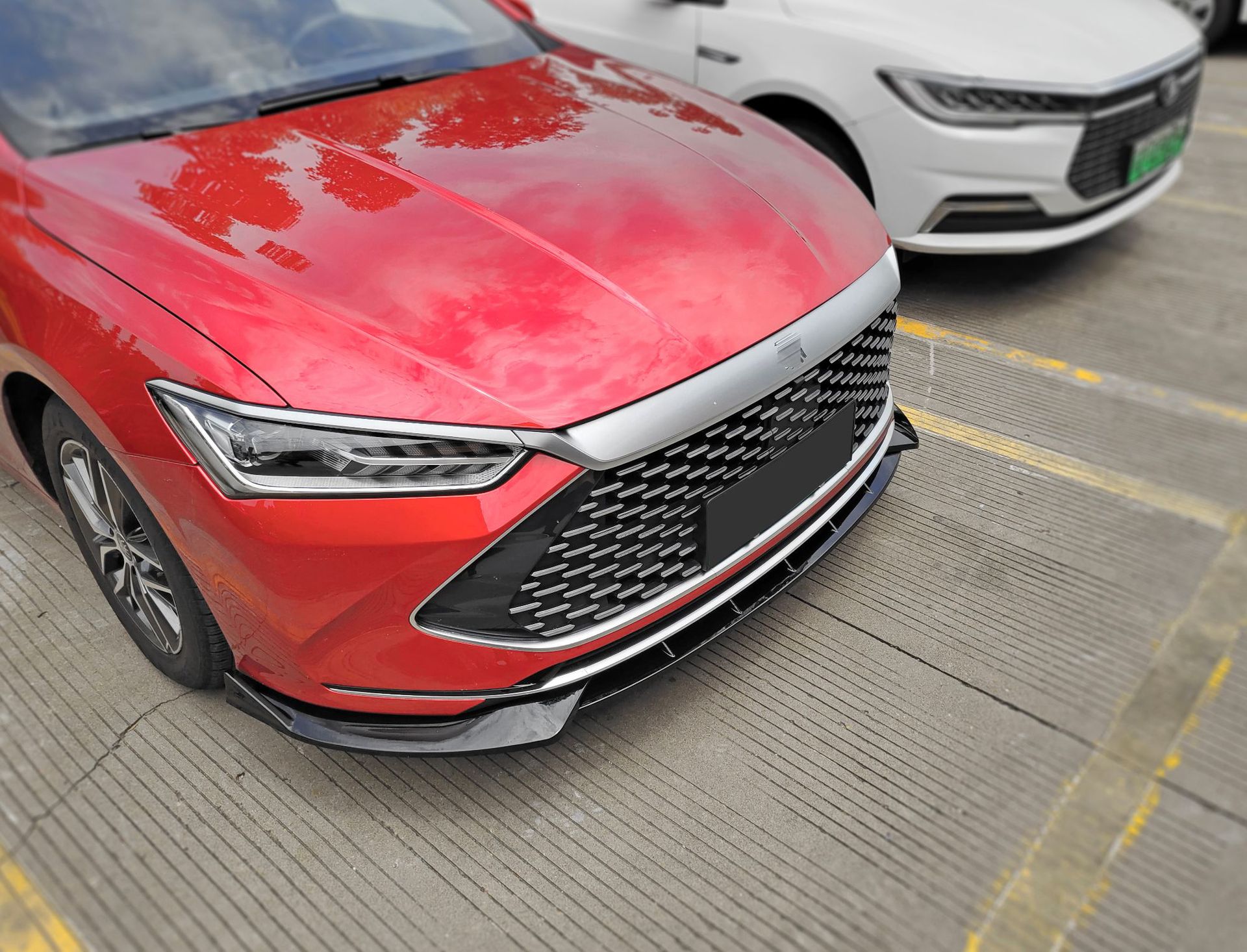 适用于2021比亚迪秦plus-dm i改装前铲包围前唇侧裙前铲尾翼包角