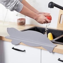 创意爆款硅胶挡水板 家用厨房水槽水池吸盘式挡水板防溅水挡水条