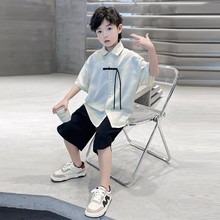 男童汉服套装2024新款中式国风唐装儿童古装男孩表演服演出夏季潮