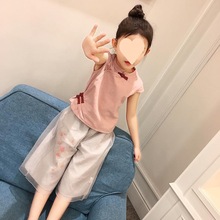童装女童夏装2024新款套装时髦洋气女孩衣服儿童中国风小孩汉服潮