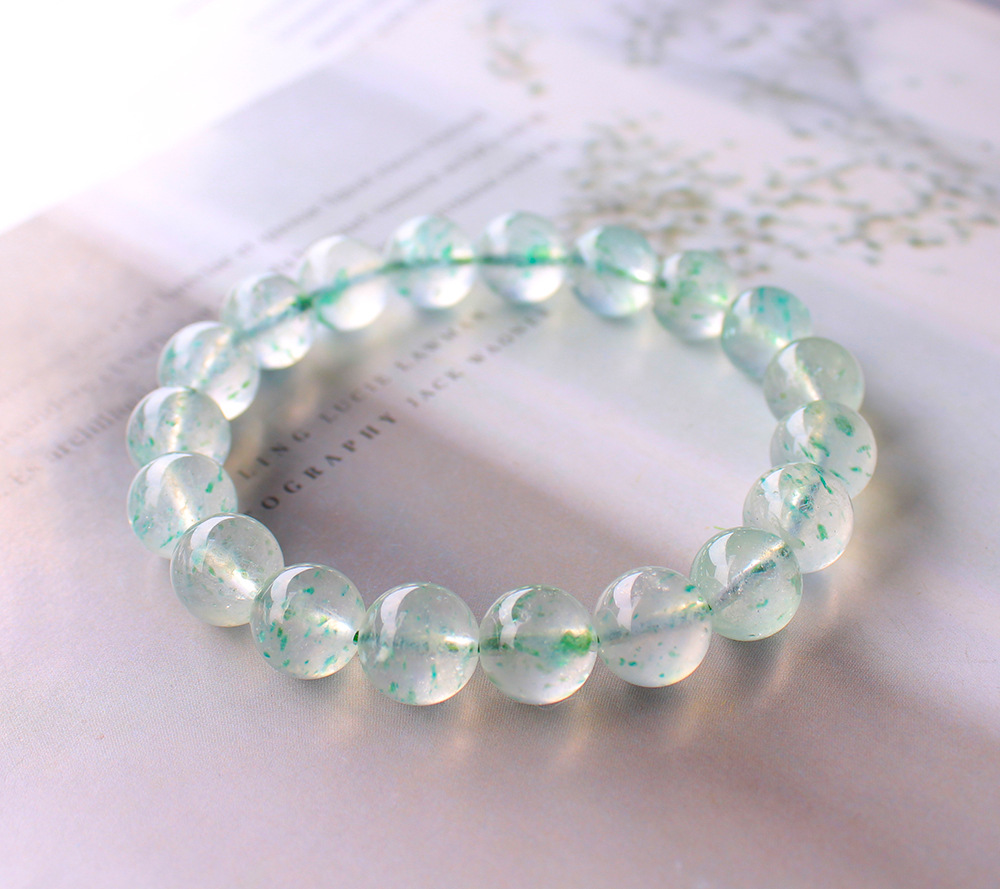 帝凯珠宝 天然绿云母手串情侣宝石手串男女手链 冰种水晶工厂批发