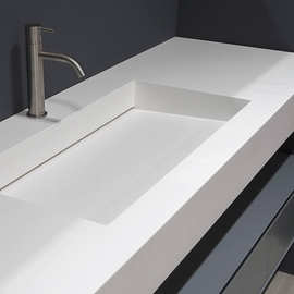 人造石一体台上盆水槽水池台面浴室柜洗手台洗脸盆洗漱池面盆