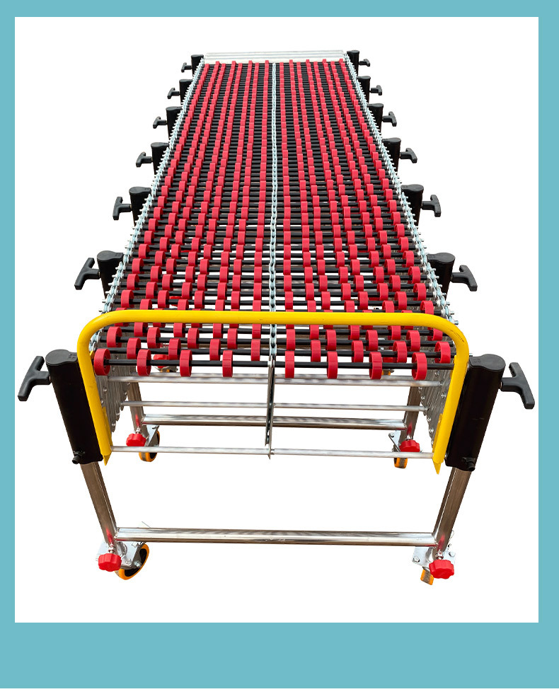 卸货神器滑梯无动力福来轮可伸缩升降转弯装卸车输送机搬运滚筒线