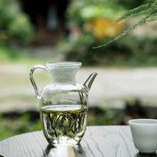 玻璃茶壶仿宋执壶中式加厚耐热泡茶壶茶器小茶壶透明绿茶壶公道杯