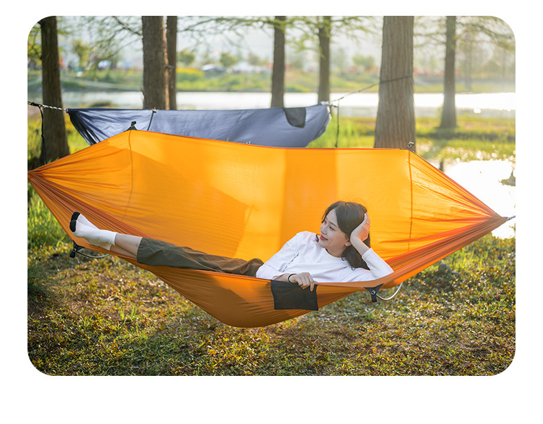 naturehike挪客弯杆防侧翻吊床户外休闲成人吊床便携式露营秋千