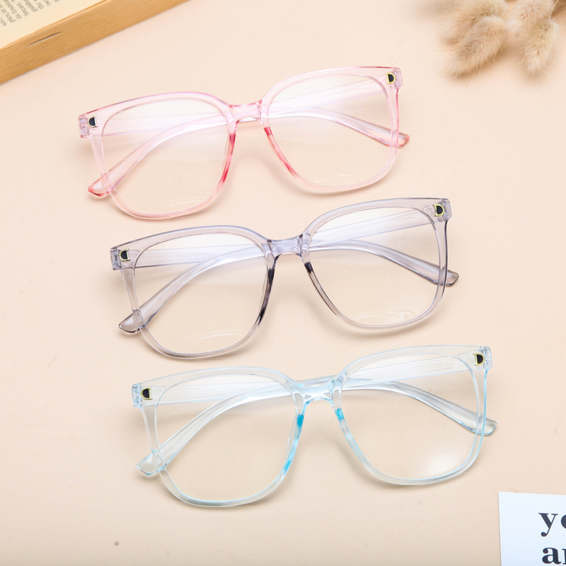 Supply Fashion Large Rim Retro AntiBlue Ray Plain Glasses Modified