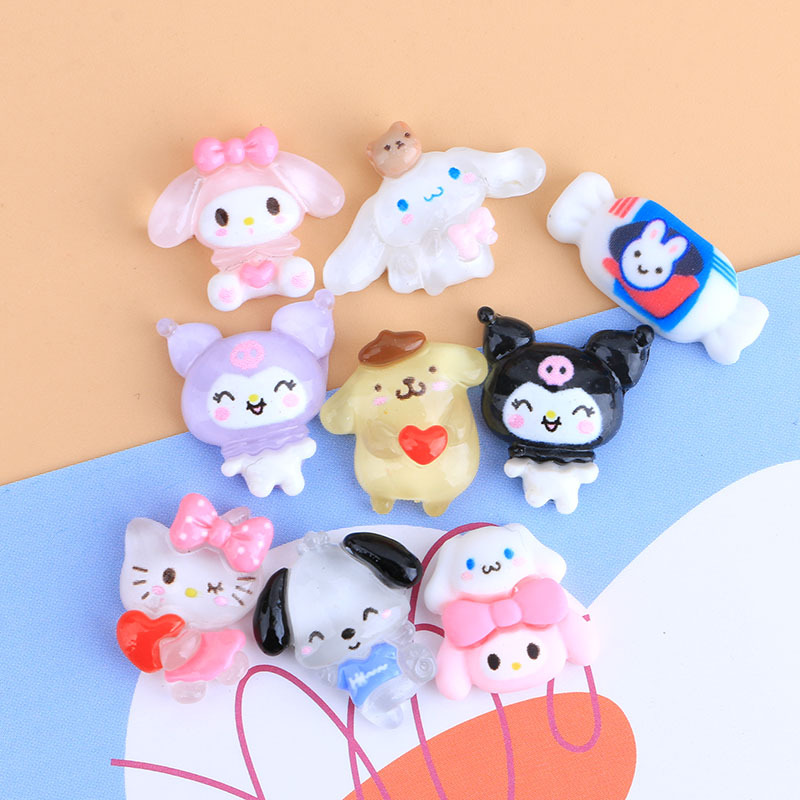 Cartoon Cloth Dog Meitti Nail Decoration Accessories Barrettes Head Rope Phone Case Decorative Embellishment Ornament