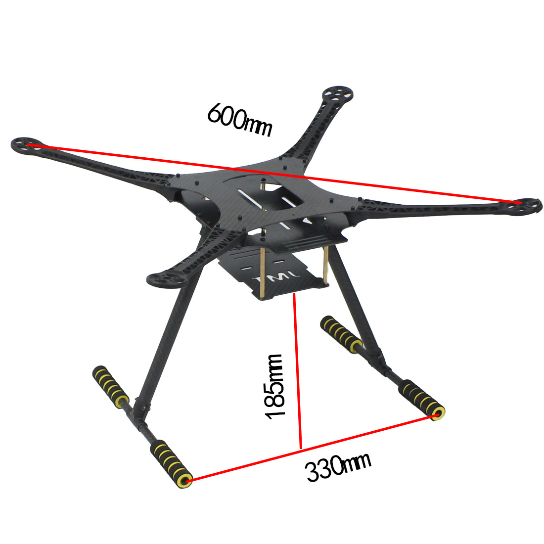 jmt 适用于s600 140四轴无人机航拍 穿越机机架 轴距 600mm 140mm