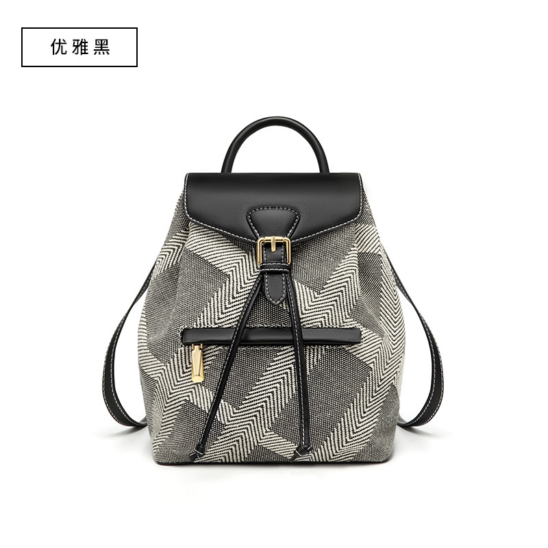 高尔夫golf双肩包女包经典印花休闲防泼水女士背包大容量女包